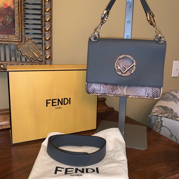 Authentic Fendi Leather/Python Handbag - Picture 2 of 8